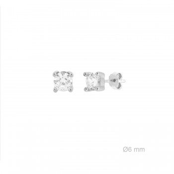 Silver Earrings with Cubir...