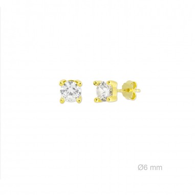 Brincos de Prata Esterlina e Zircônia