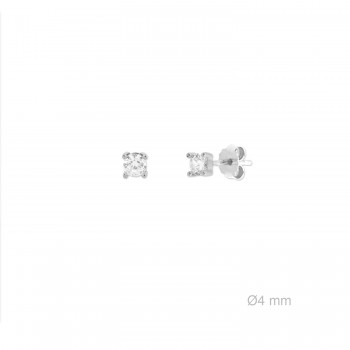 Silver Earrings with Cubir...