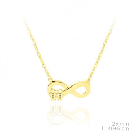 Gargantilha em Prata Esterlina e Zircões (Madrepérola)