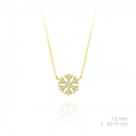 Gargantilha em Prata Esterlina e Zircões (Madrepérola)