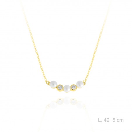 Gargantilla de Plata de Ley y circonitas