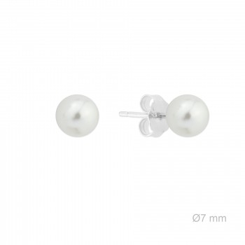 Pendientes Perla Sintética 7mm