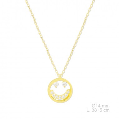 Silver necklace with cubic zirconium