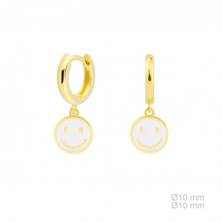 Pendientes Aro Smile Blancos Do