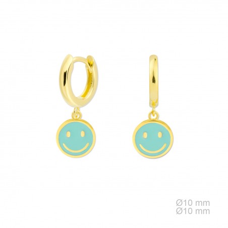 Pendientes Aro Smile Azules Do