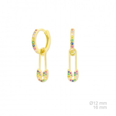 Silver earrings with cubic zirconium