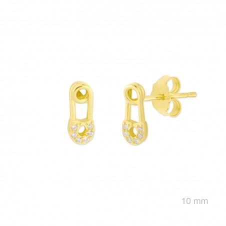 Silver earrings with cubic zirconium
