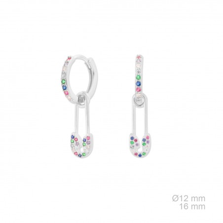 Pendientes de Plata de Ley con circonitas