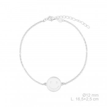 Pulsera Smiley Blanco 