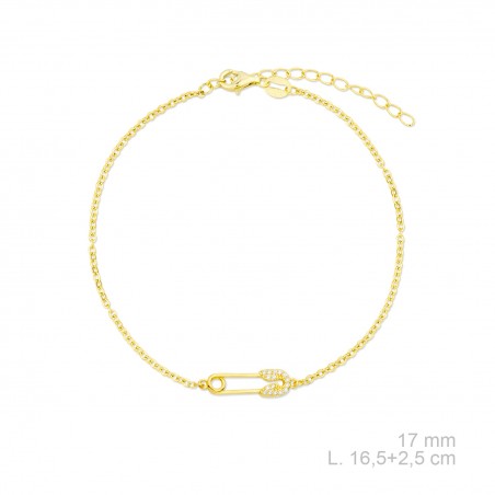 Silver bracelet with cubic zirconium
