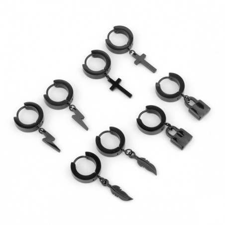 Présentoirs - 12 boucles d'oreilles en Acier