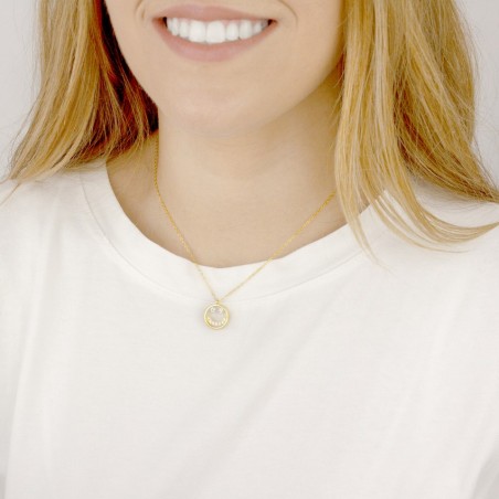 Silver necklace with cubic zirconium