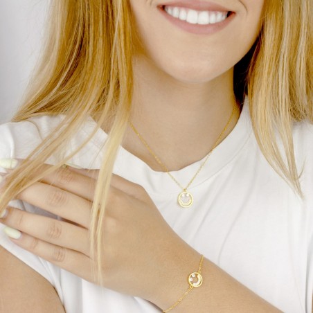 Silver necklace with cubic zirconium