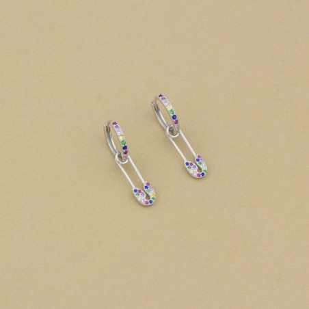 Pendientes de Plata de Ley con circonitas