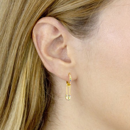 Silver earrings with cubic zirconium