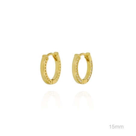 Pendientes Aro Dorado Circ Lateral