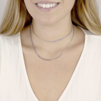 Silver necklace with cubic... 2