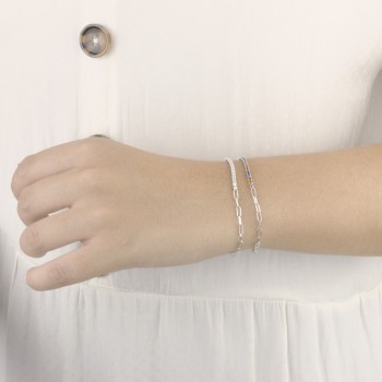 Silver bracelet with cubic... 2