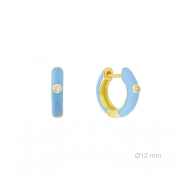Silver earrings with cubic...