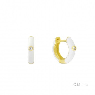 Boucles d'oreilles en Argent avec oxyde de zirconium