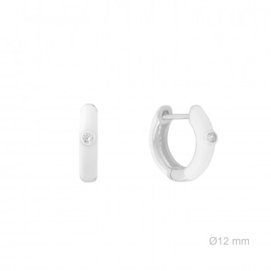 Silver earrings with cubic zirconium