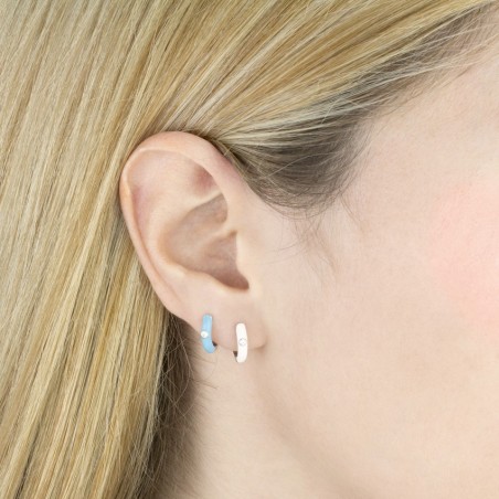 Silver earrings with cubic zirconium