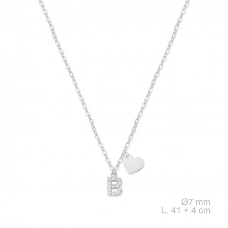 Gargantilha em Prata Esterlina com zircônia | B