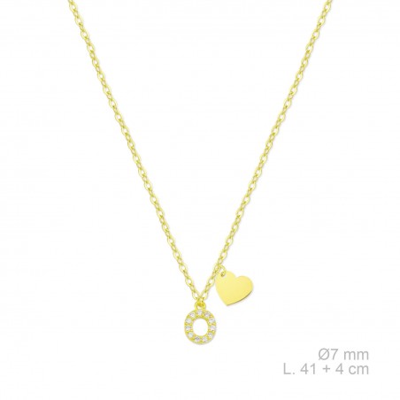 Silver necklace with cubic zirconium | O