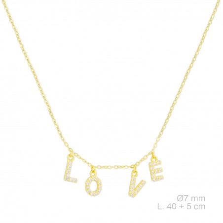 Gargantilla de Plata de Ley con circonitas