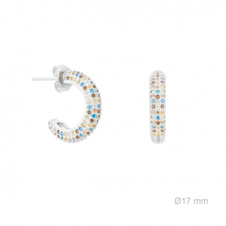 Pendientes de Plata de Ley con circonitas