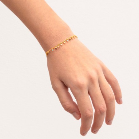 Silver bracelet with cubic zirconium