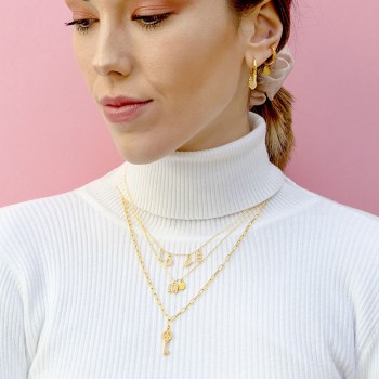 Silver necklace with cubic... 2