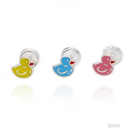 Pendientes Patito Esmalte Rosca