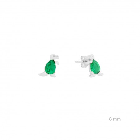 Brincos de Prata Esterlina com zircônia
