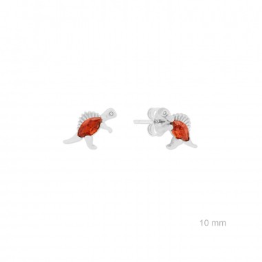 Brincos de Prata Esterlina com zircônia