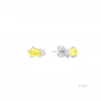 Silver earrings with cubic...