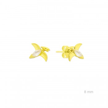 Silver earrings with cubic...
