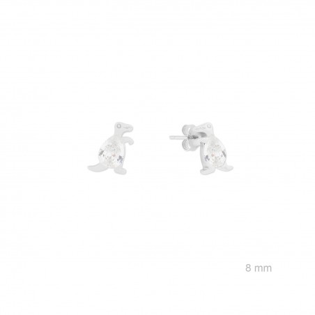 Silver earrings with cubic zirconium