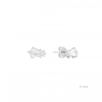 Silver earrings with cubic...