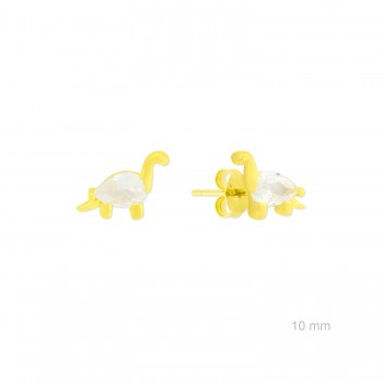 Silver earrings with cubic...