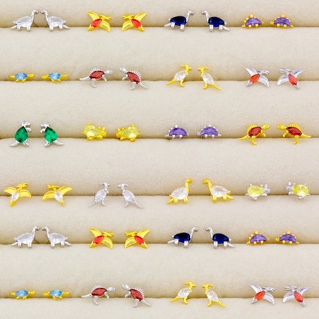 Pendientes de Plata de Ley con circonitas