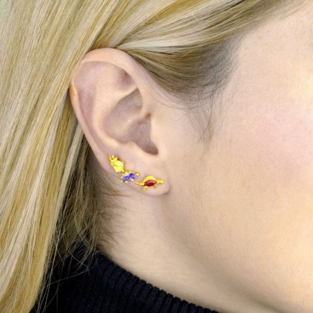 Pendientes de Plata de Ley con circonitas