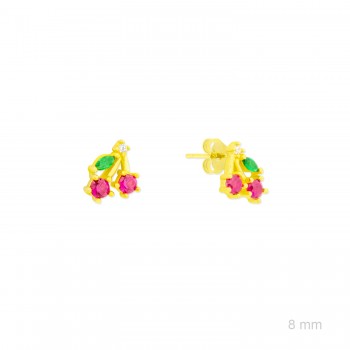 Silver earrings with cubic...