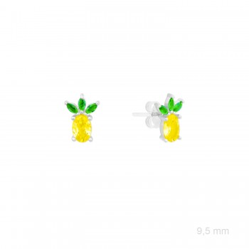 Silver earrings with cubic...