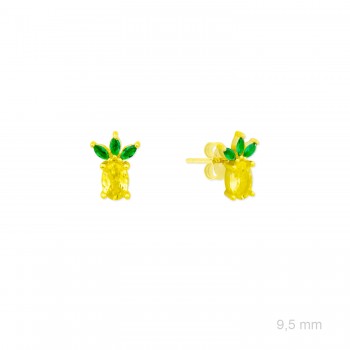 Silver earrings with cubic...