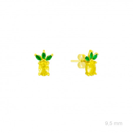 Brincos de Prata Esterlina com zircônia