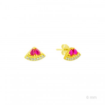 Silver earrings with cubic...
