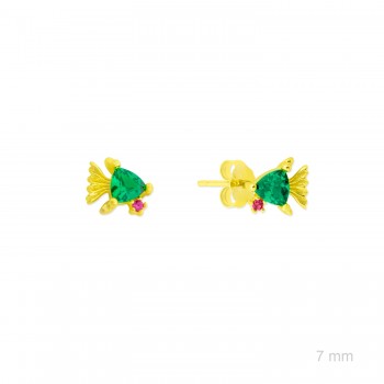 Silver earrings with cubic...
