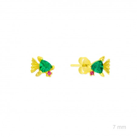 Silver earrings with cubic zirconium